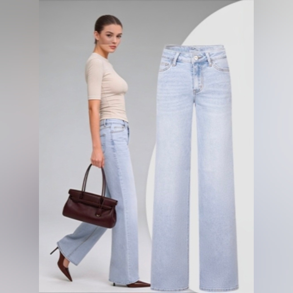 Oneso Mid Rise Wide Leg Jeans Size 16W